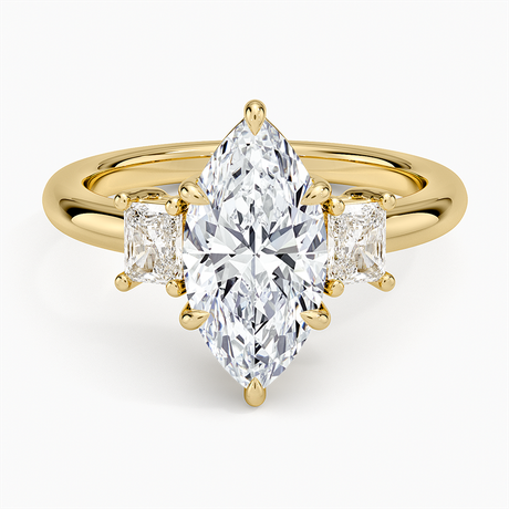 Helena Radiant-Cut Three Stone Diamond Ring (3/8 ct. tw.)