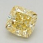 0.98 Ct. Fancy Intense  Yellow Cushion Lab Grown Diamond
