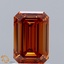 1.50 Ct. Fancy Orange Emerald Lab Grown Diamond