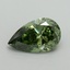 3.13 Ct. Fancy Vivid Green Pear Lab Grown Diamond