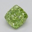1.00 Ct. Fancy Vivid  Green Cushion Lab Grown Diamond