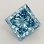 1.50 Ct. Fancy Vivid Blue Princess Lab Grown Diamond