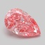 3.08 Ct. Fancy Vivid Pink Pear Lab Grown Diamond