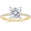 18K Yellow Gold Ballad Half Coverage Diamond Ring (1/8 ct. tw.), smalltop view
