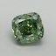 2.0 Ct. Fancy Vivid Pacific Green Cushion Lab Grown Diamond