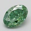 2.58 Ct. Fancy Vivid Green Oval Lab Grown Diamond