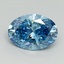 2.28 Ct. Fancy Vivid Blue Oval Lab Grown Diamond