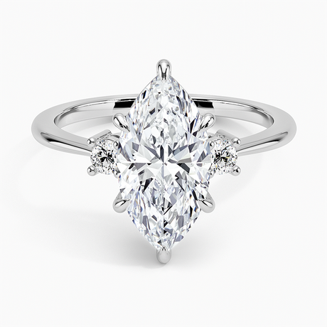 Three Diamond Engagement Ring - Selene