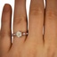 The Brantley Ring, smallzoomed in top view on a hand