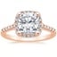 14K Rose Gold Odessa Halo Diamond Ring (1/5 ct. tw.), smalltop view