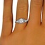 The Corin Ring, smalltop view on a hand