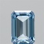 0.90 Ct. Fancy Vivid Blue Emerald Lab Grown Diamond