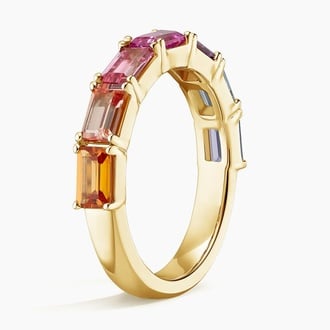 Luxe Sunset Ombre Emerald Cut Ring