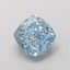 1.63 Ct. Fancy Vivid Blue Cushion Lab Grown Diamond