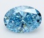 5.03 Ct. Fancy Vivid  Blue Oval Lab Grown Diamond