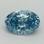 3.01 Ct. Fancy Vivid Blue Oval Lab Grown Diamond