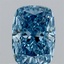 0.94 Ct. Fancy Vivid Blue Cushion Lab Grown Diamond