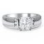 Custom Marina Diamond Ring with Suspended Diamond Accents