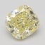 1.10 Ct. Fancy Yellow Cushion Diamond