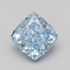 1.57 Ct. Fancy Vivid Blue Cushion Lab Grown Diamond
