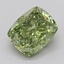 2.07 Ct. Fancy Vivid  Green Cushion Lab Grown Diamond