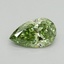 1.02 Ct. Fancy Vivid Green Pear Lab Grown Diamond