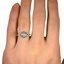 The Yeardley Ring, smallzoomed in top view on a hand