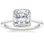 Platinum Petite Luna 1.5mm Bezel Ring, smalltop view
