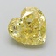 3.07 Ct. Fancy Vivid  Yellow Heart Lab Grown Diamond