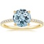 14K Yellow Gold Perfect Fit Three-Quarter Diamond Ring (1/4 ct. tw.), smalltop view
