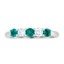 Custom Five Stone Diamond & Emerald Ring