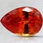 10x7mm Orange Pear Lab Grown Sapphire
