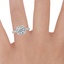 Platinum Azalea Diamond Ring (1/2 ct. tw.), smallzoomed in top view on a hand
