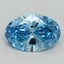 3.14 Ct. Fancy Vivid Malibu Blue Oval Lab Grown Diamond