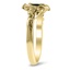 The Shamrock Ring, smalltop view on a hand