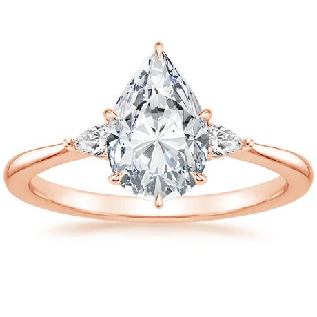 14K Rose Gold Aria Contoured Diamond Bridal Set