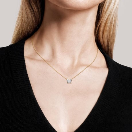 Butterfly Custom-Cut Lab Diamond Necklace