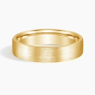Mojave Matte 5mm Wedding Ring in 18K Yellow Gold
