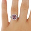 The Molly Ring, smalltop view on a hand