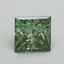 1.07 Ct. Fancy Vivid Green Princess Lab Grown Diamond