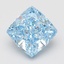3.10 Ct. Fancy Vivid Blue Cushion Lab Grown Diamond