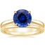 18K Yellow Gold Dawn Diamond Ring with Petite Comfort Fit Wedding Ring