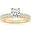 18K Yellow Gold Perfect Fit Diamond Ring with Ballad Eternity Diamond Ring