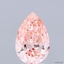 1.00 Ct. Fancy Intense Pink Pear Lab Grown Diamond