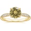 18K Yellow Gold Emmeline Diamond Ring, smalltop view