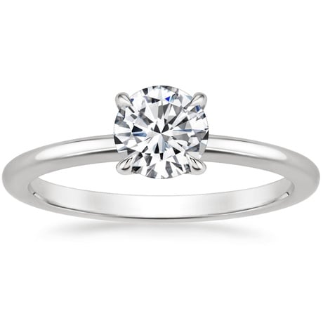 Platinum Petite Elodie Ring with Luxe Ballad Diamond Ring