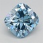 1.54 Ct. Fancy Vivid Blue Cushion Lab Grown Diamond