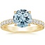 18K Yellow Gold Sienna Half Coverage Diamond Ring, smalltop view