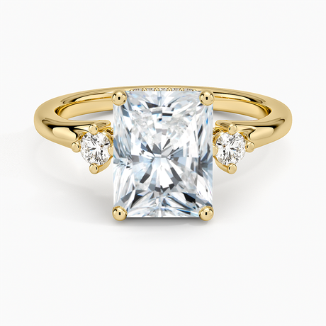 Floating Stone Diamond Engagement Ring