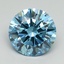4.03 Ct. Fancy Vivid Blue Round Lab Grown Diamond